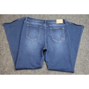 Seven7 Women's Wide Leg Jeans in Medium Blue